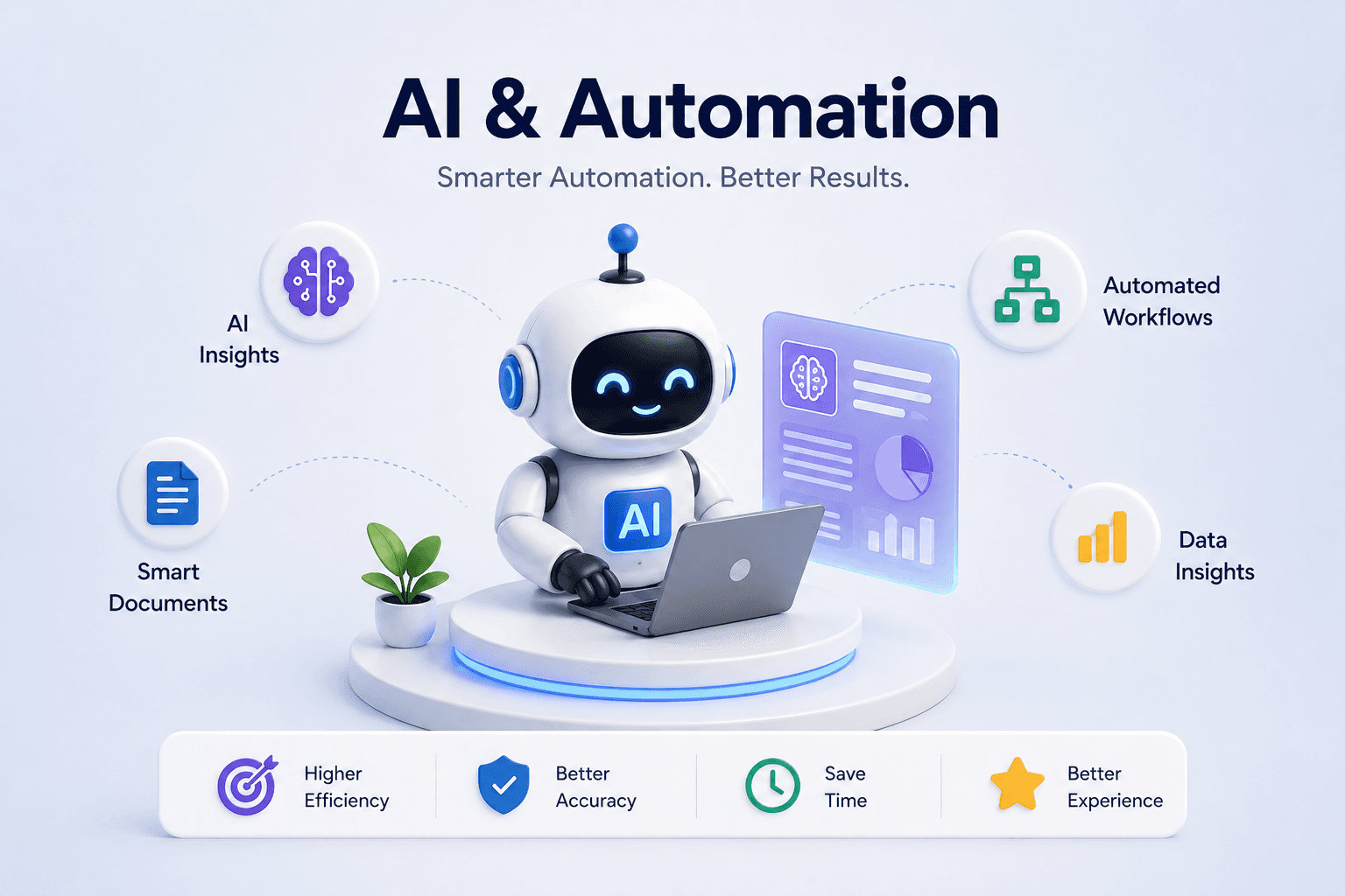 AI and intelligent automation illustration
